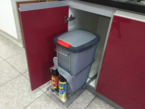 Cesto De Basura Extraible Para Bajo Mesada Amoblamientos Fl | Envío Gratis