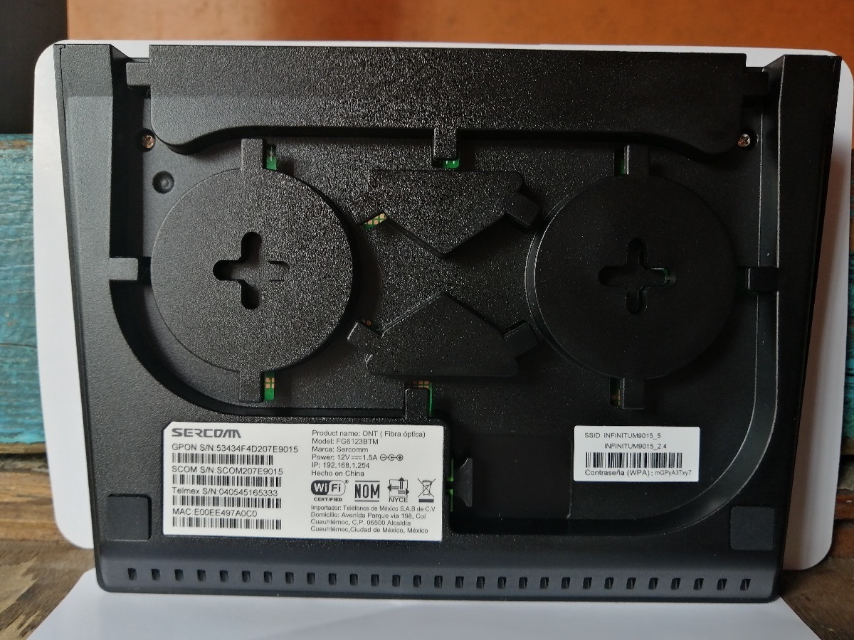 Modem Doble Banda Telmex Fg6123btm Fibra Optica Memorables MX