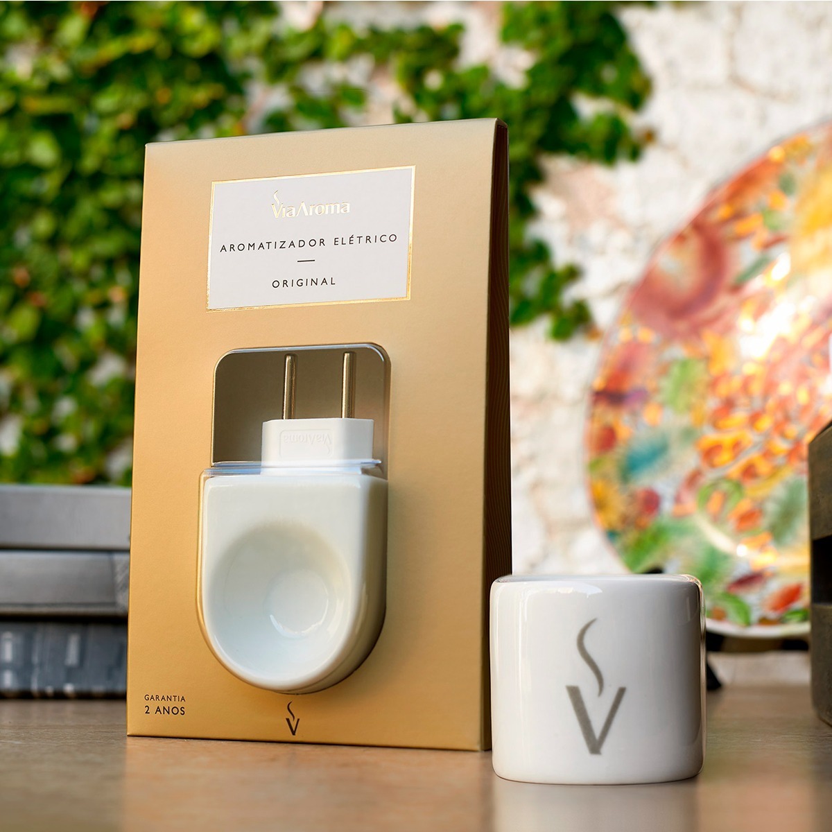 Difusor Elétrico Aromatizador Via Aroma De Porcelana Com Nf