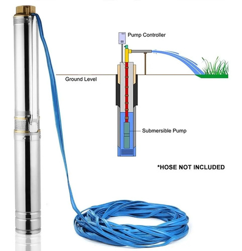 Bomba Sumergible Para Pozo Profundo De 3 Pulgadas, 1 Hp | Cuotas Sin Interés