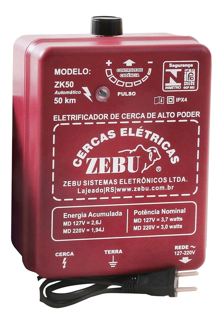 Aparelho Eletrificador Cerca Elétrica Rural 3 Km Bivolt Zebu Mercado