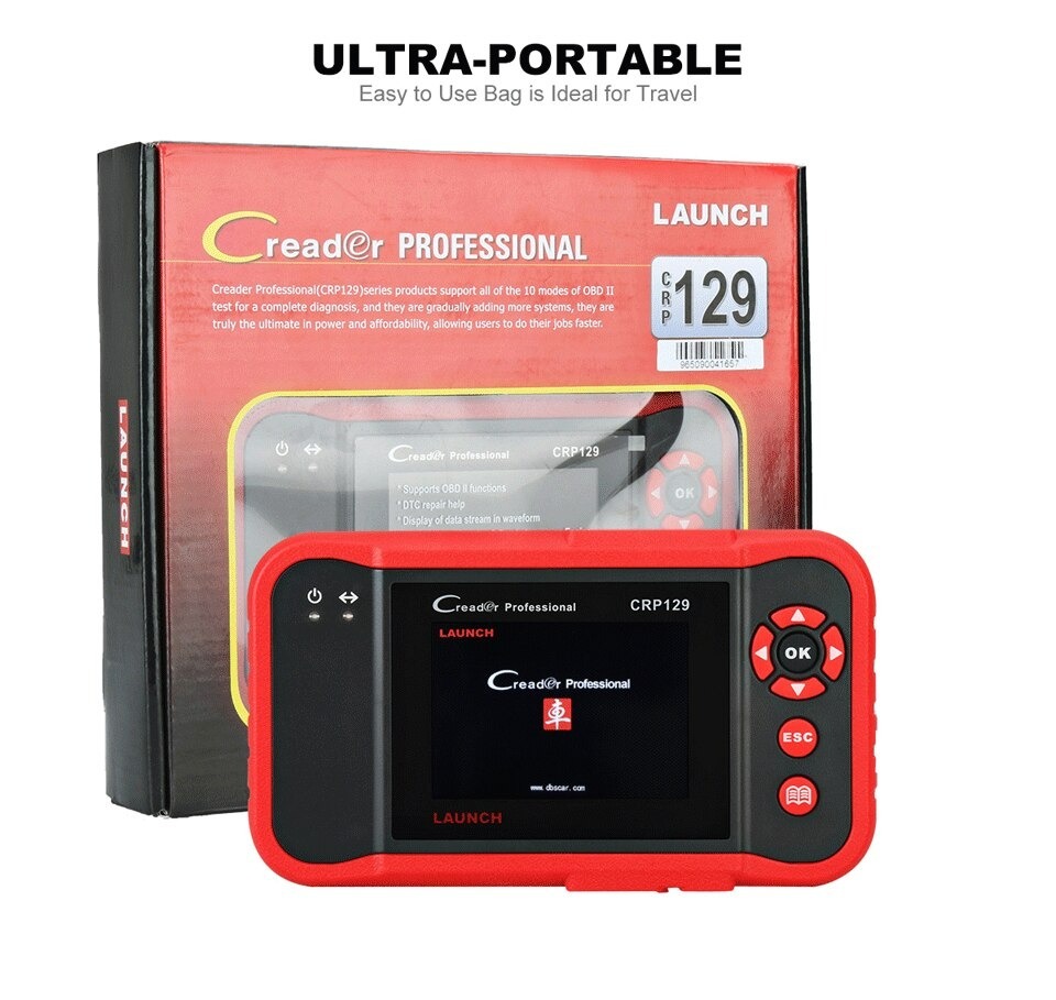 Scanner Automotivo Launch Creader Crp 129 Obd2 + Cabos Carro Mercado