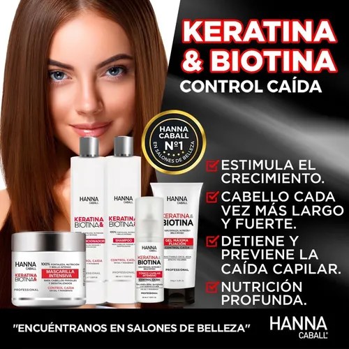 Shampoo 1 Litro Hanna Caball Keratina Biotina Sin Sal en venta en Lima