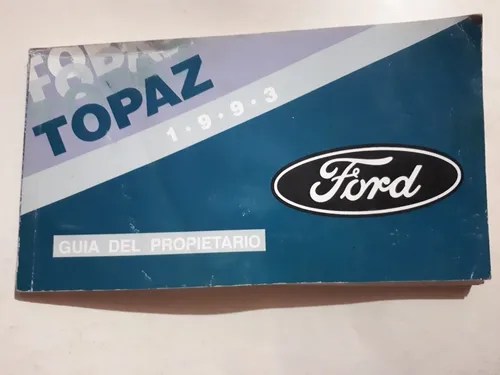 Ford Topaz 1993 Manual Del Propietario | MercadoLibre