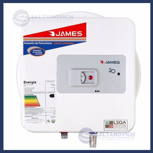Termotanque Electrico 20 Litros Cuadrado James | Cuotas Sin Interés