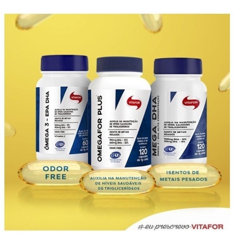 Kit 3 Ômega 3 Epa Dha 1000mg Vitafor 120 Cápsulas Mercado Livre