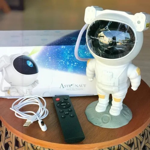 Luminária Abajur Decorativo Astronauta Projetor Luz No Teto Frete grátis