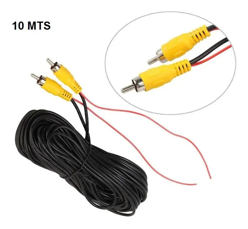 Cable Video Rca Para Camara De Reversa Con Cable Piloto 10 M Mercado