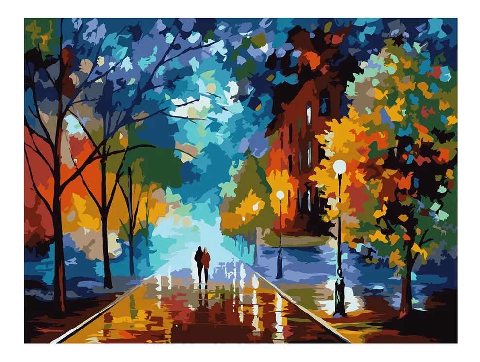 Pintura Por Números Para Adultos Principiantes Lienzo Óleo B Mercado