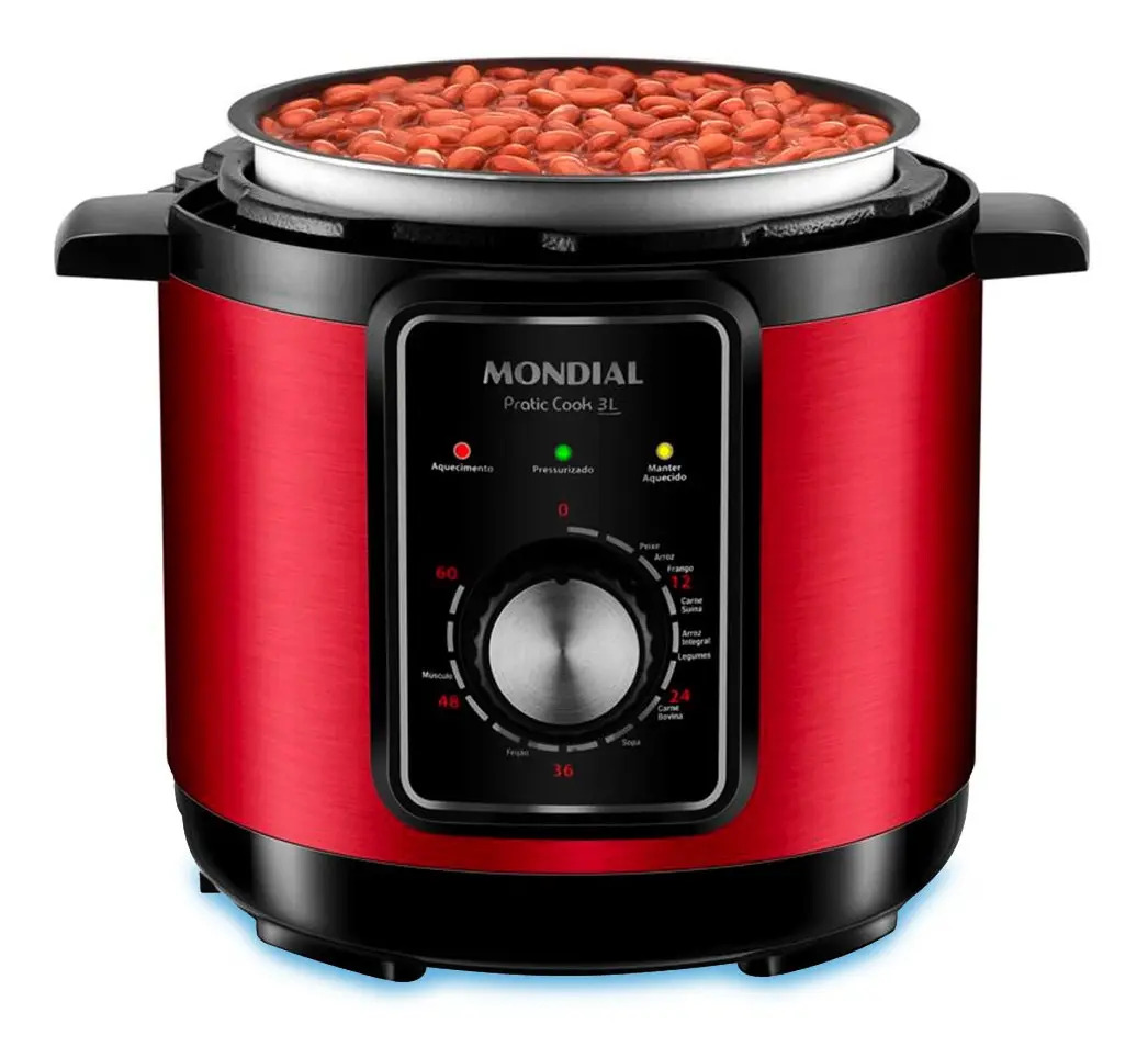 Panela Elétrica Pressão Mondial Pe47 Vermelha Pratic Cook Mercado Livre