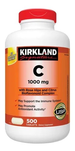 Vitamina C 1000 Mg Kirkland 500 Tabletas Refuerza Nuestro Sistema
