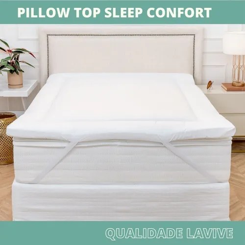 Pillow Top Casal Sleep Confort Extra Macio 200 Fios Lavive Parcelamento sem juros