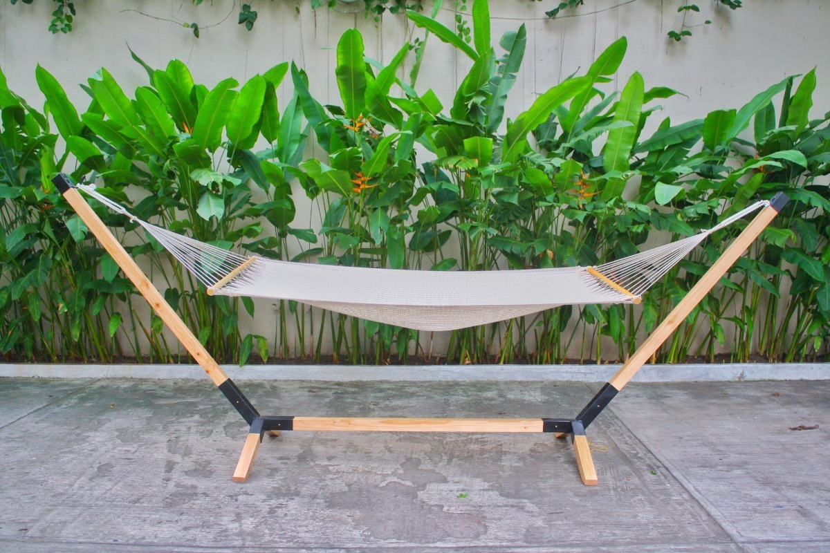 Base Soporte Para Hamaca De Madera Con Barnizado Natural Mercado Libre