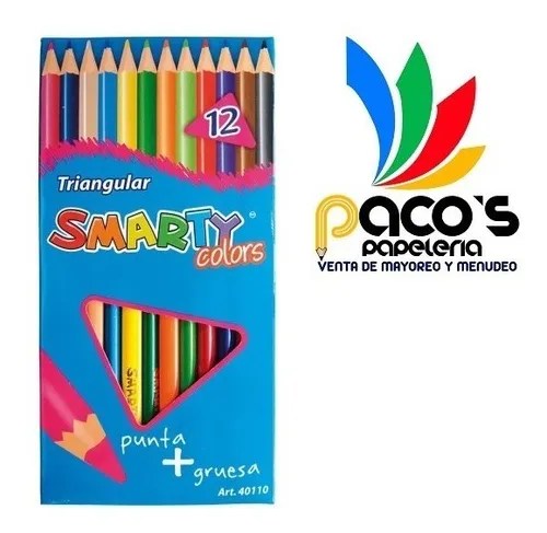 Colores Smarty Triangulares C/12 | Meses sin interés