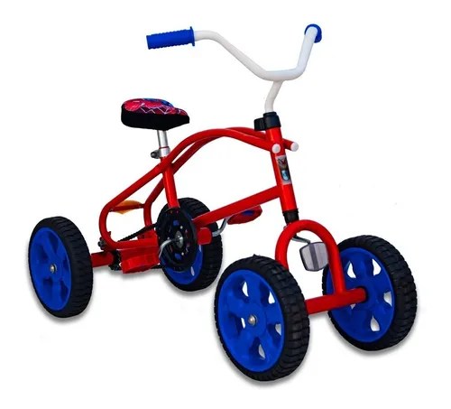 Cuatriciclo A Pedal Con Cadena Antivuelco Infantil Mipong | Mipong