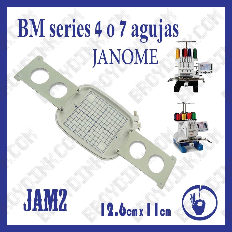 Jam2 Aro Bordadora Janome Bm4 Mb7 Multi Aguja 126x110mm Envío gratis