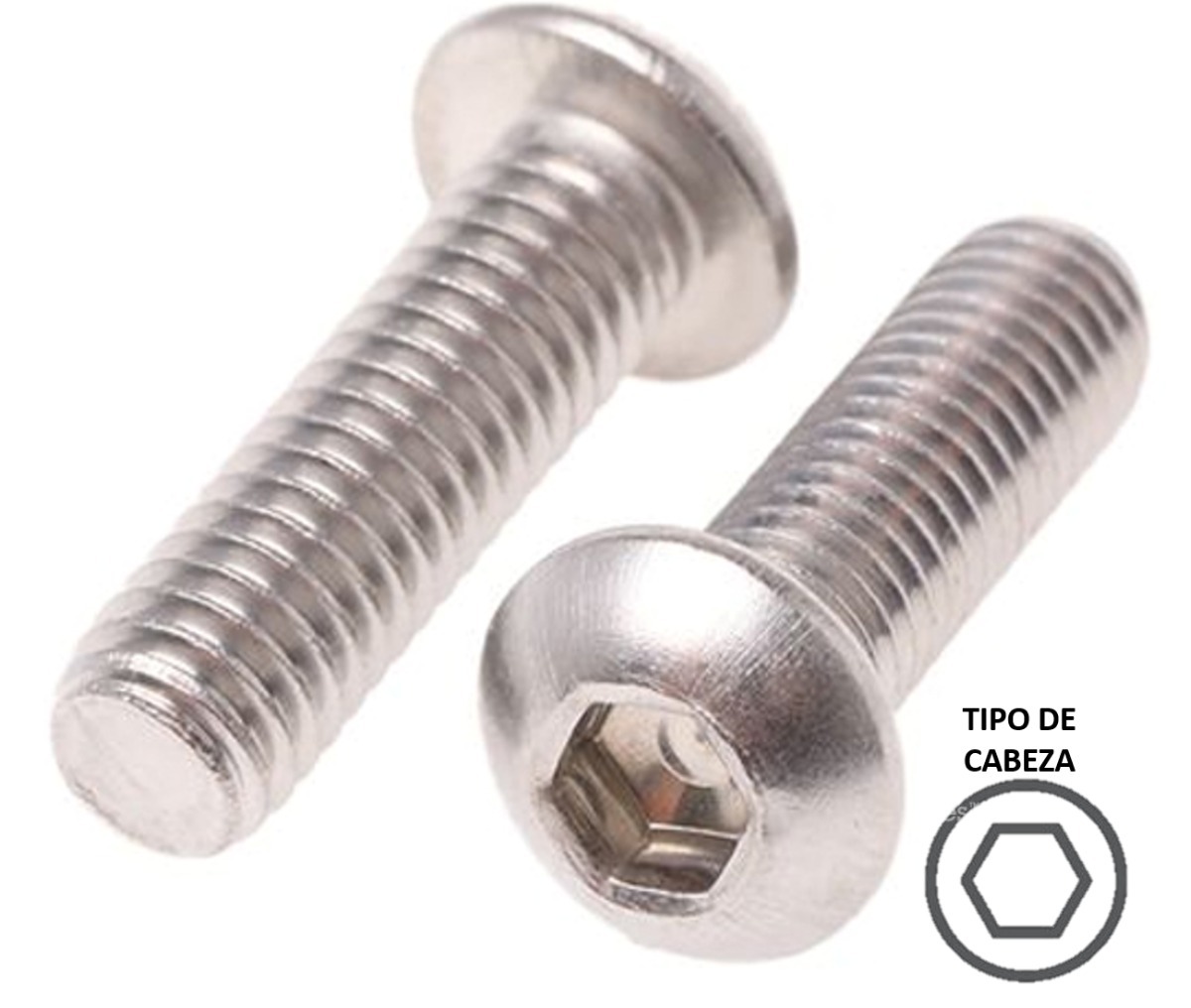 Tornillo Allen Boton Inox. Estandar 3/16'' X 1 1/4'' 200pzs Meses sin