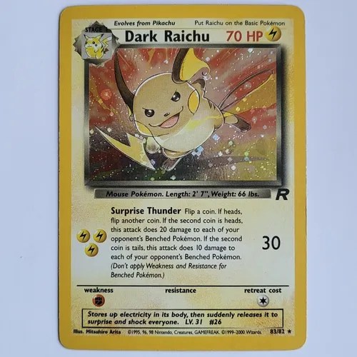Dark Raichu 83/82 Holo Raro Pokemon Tcg Cuotas sin interés