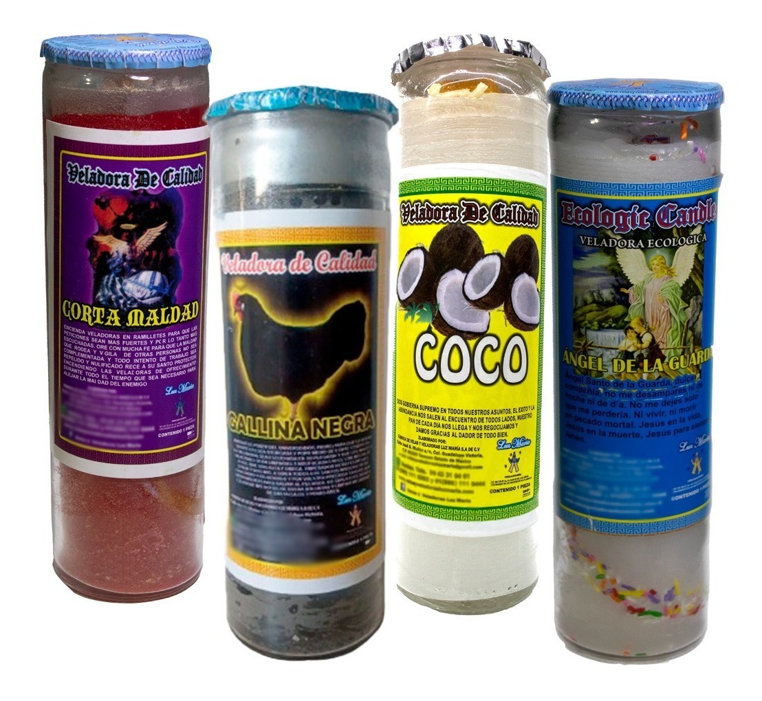 4 Veladoras Esotéricas Preparadas Fabrica de Velas y Veladoras Luz María
