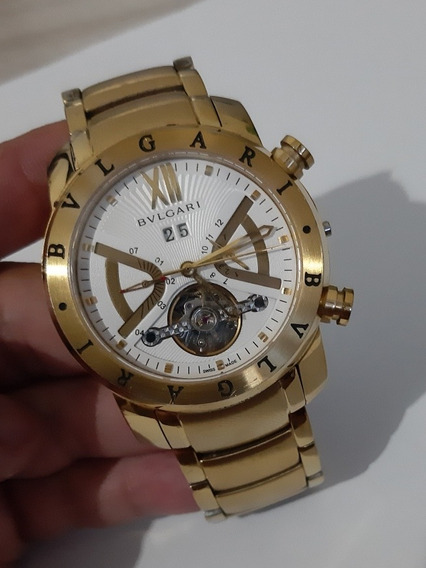 Relogio Premium Bvlgari Sotirio Safira Sedex Gratis Mercadolivre Com Br