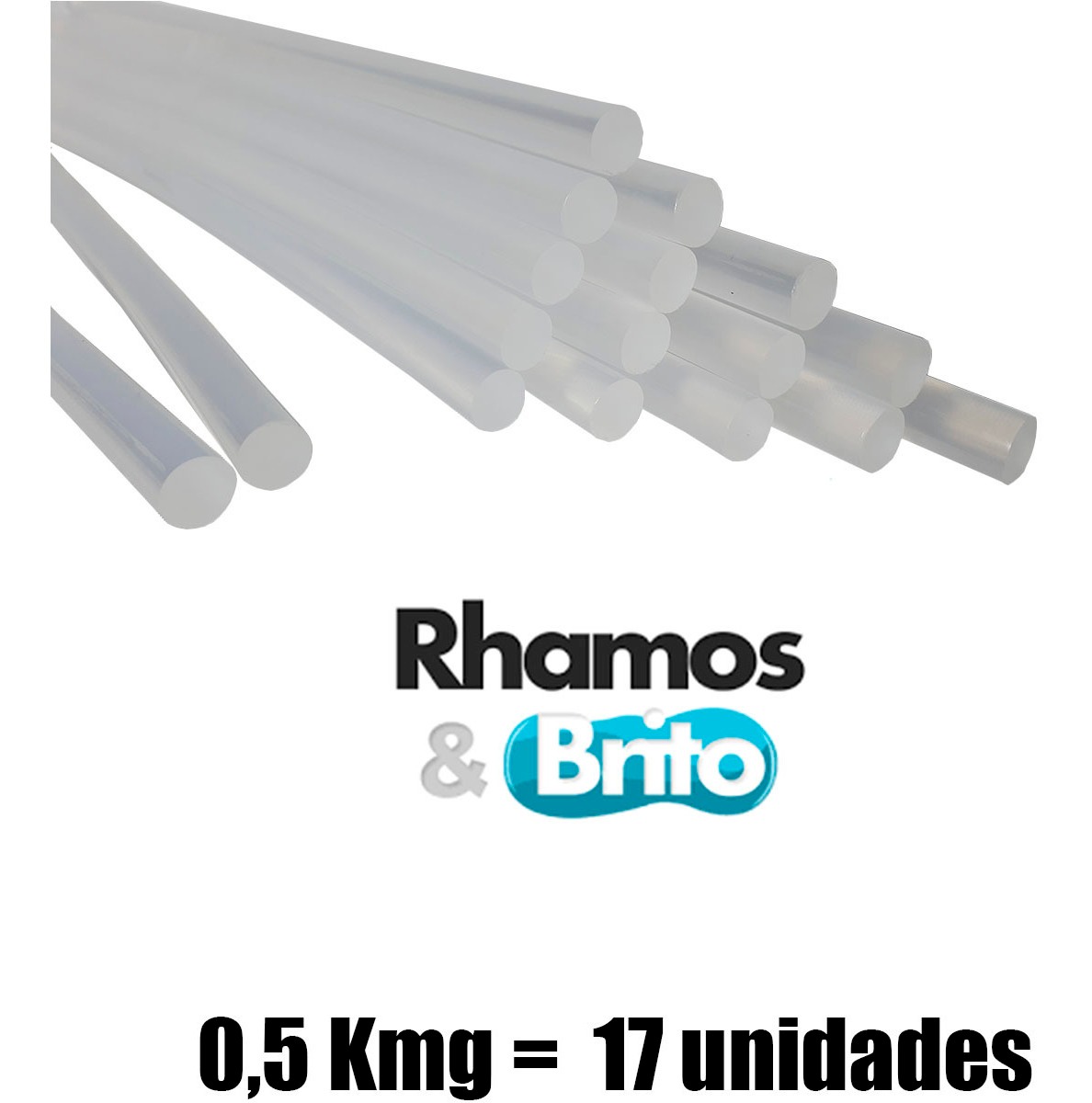 Bastão De Cola Quente Grossa Silicone Incolor 0,5 Kilo