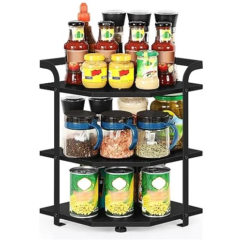 Counter Corner Shelf 3 Tier Kitchen Corner Organizer St... Envío gratis