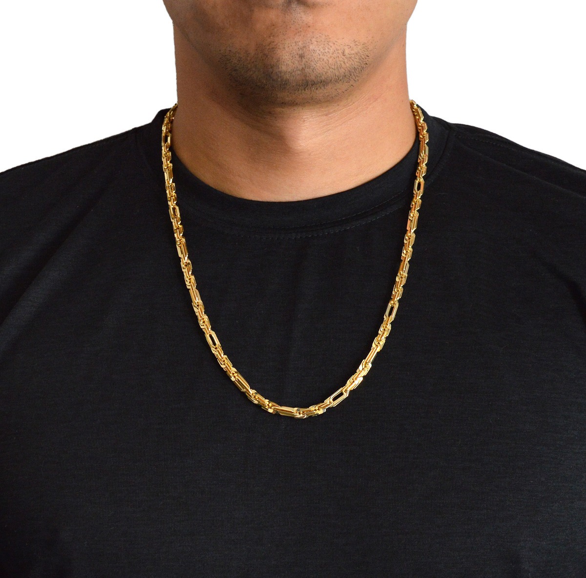 Cadena Torsal Figaro De 5mm, Chapa De Oro 18k, Calidad Vip Meses sin