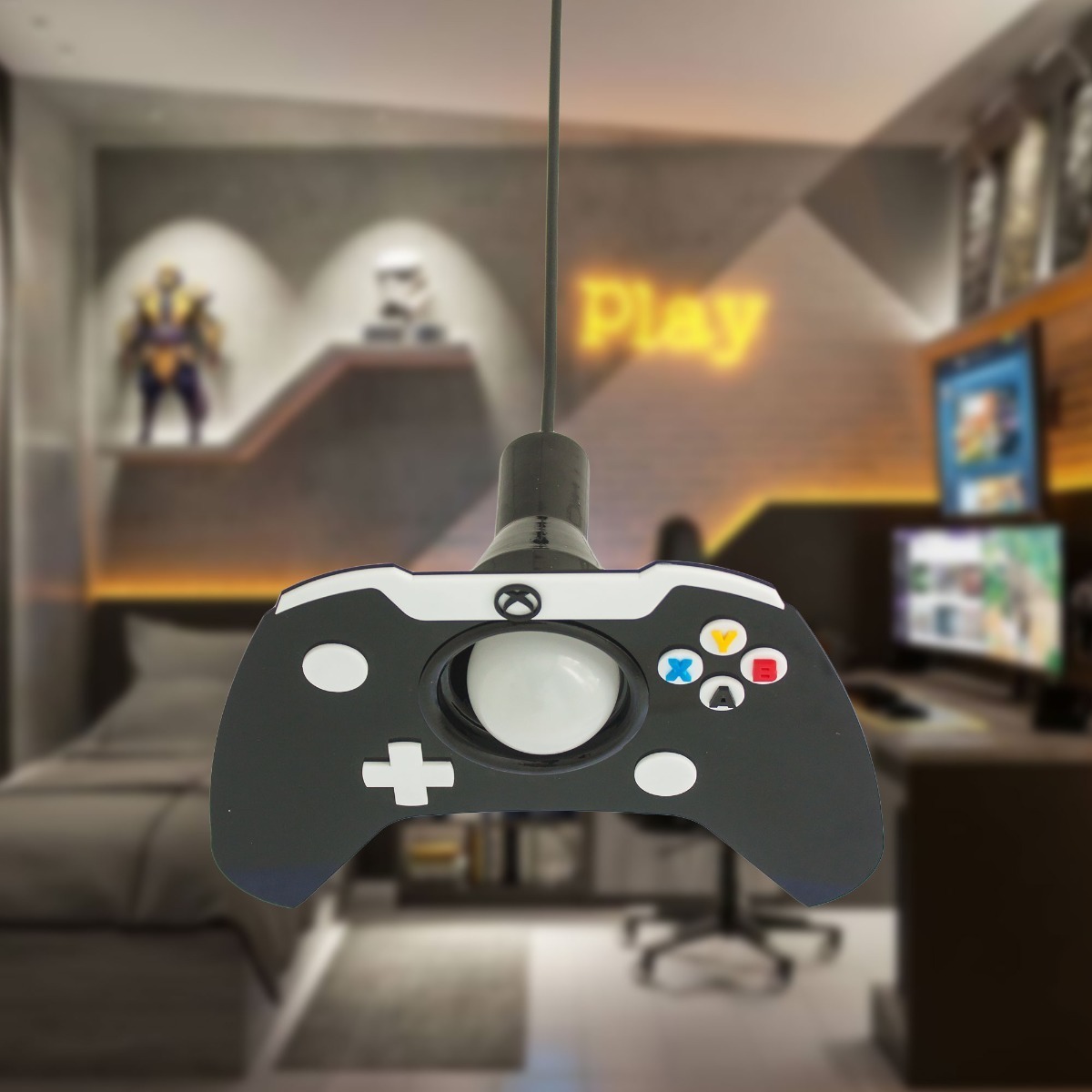 Luminária Pendente Infantil Gamer Controle Xbox Video Game Mercado Livre