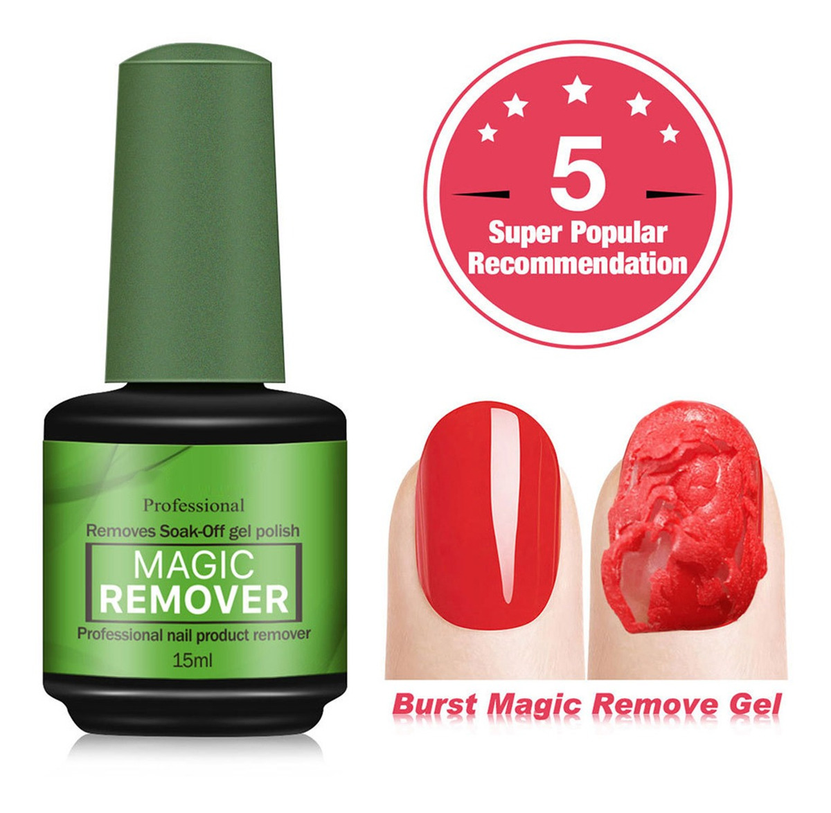 15ml Magic Unha Polish Removedor 2min Fast Soak Off Nail Gel Mercado