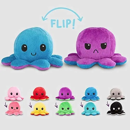 Teeturtle Pulpo Reversible Mini Peluche Peluche Animal De
