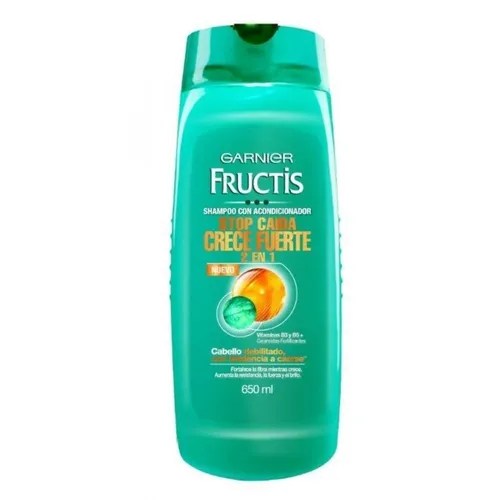 Garnier Fructis Shampoo 2en1 Stop Caída Crece Fuerte 650 Ml Meses sin