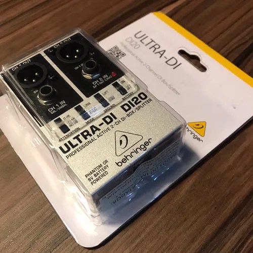 Direct Box Ativo Behringer Ultradi Di20, Novo, Somos Loja