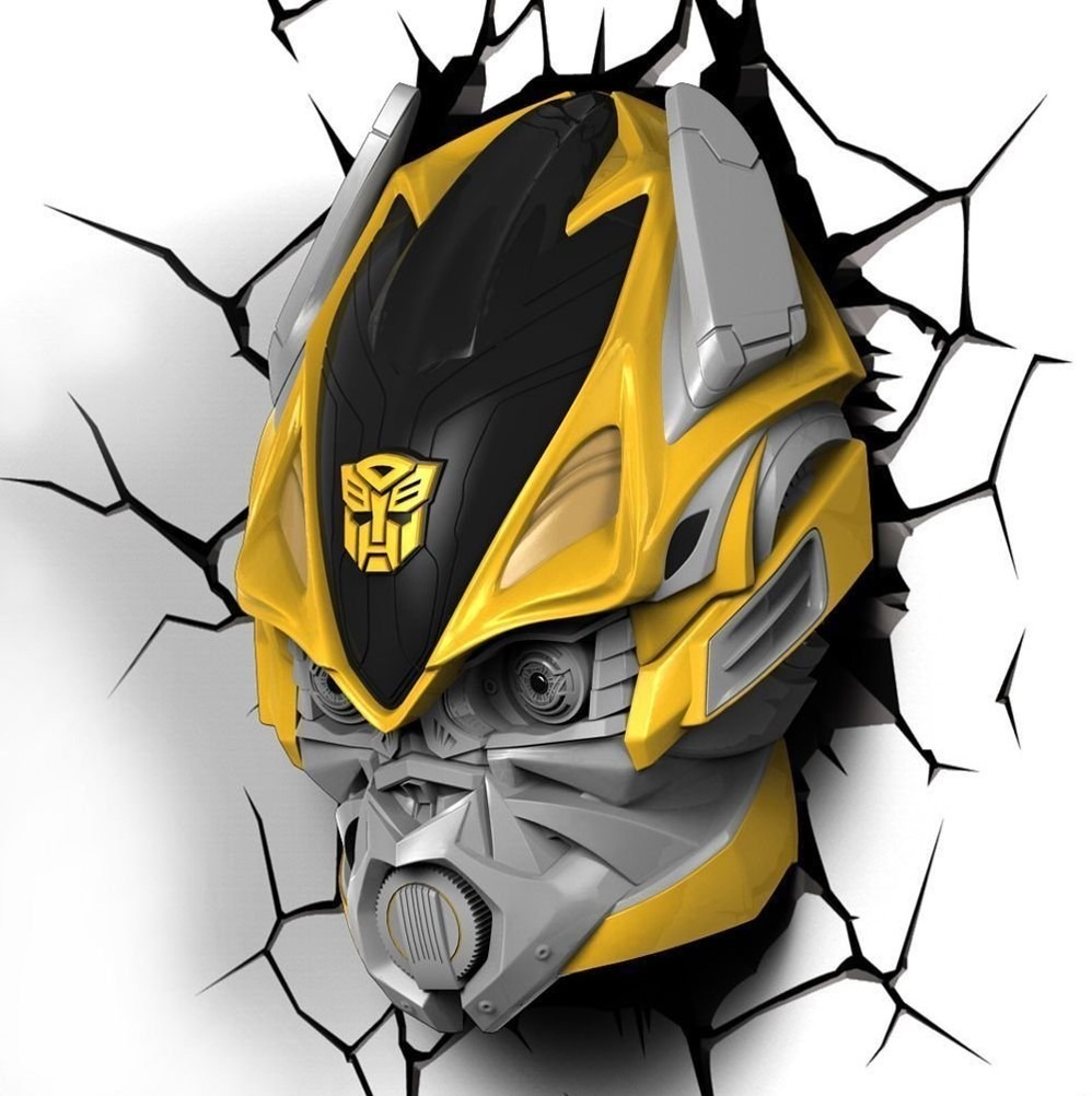 Bumblebee Transformers Lampara De Pared 3d Deco Light Led Envío gratis