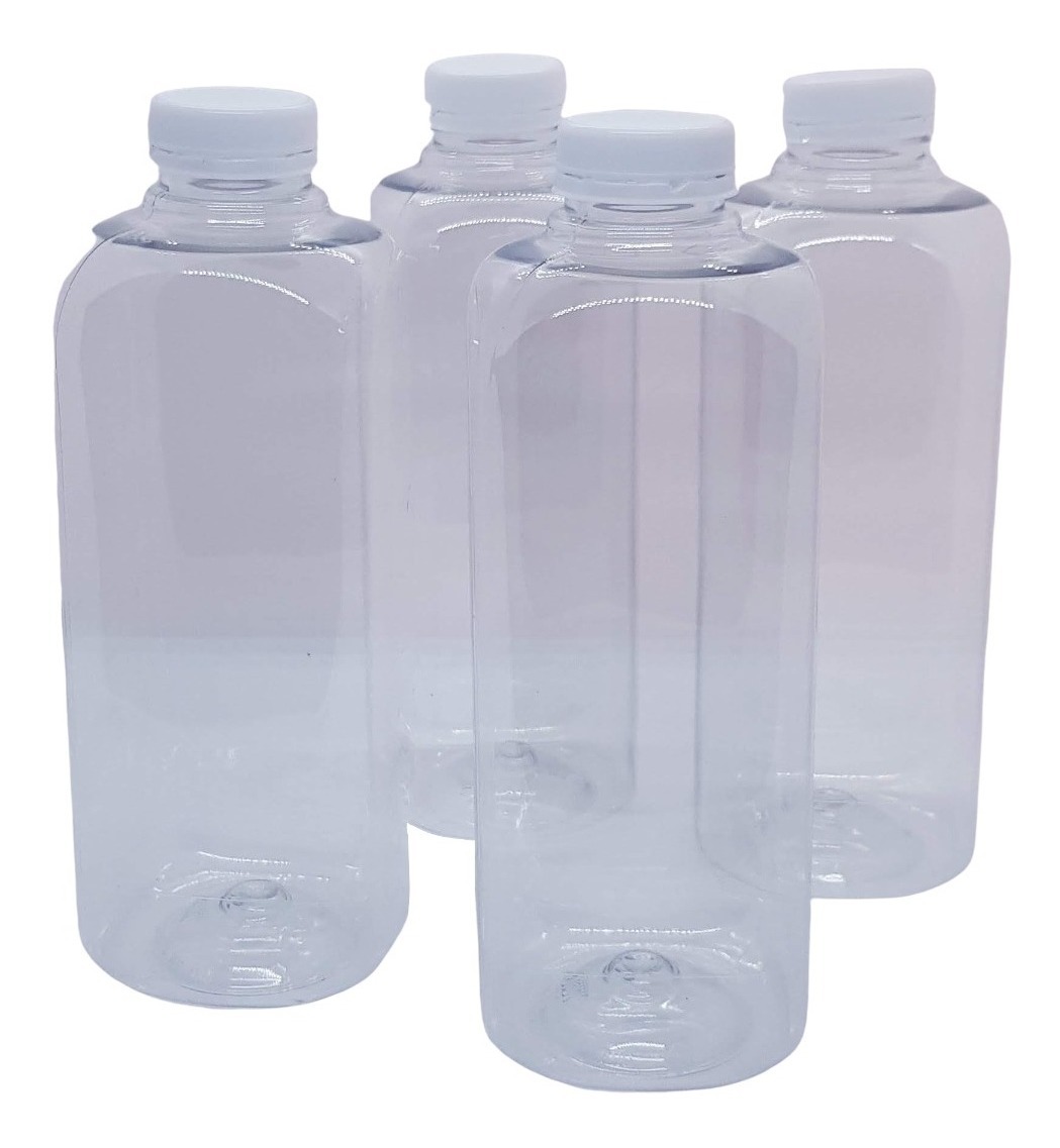 Botella De 1 Litro Con Tapa De Seguridad Transparente 9 Pza Mercado Libre