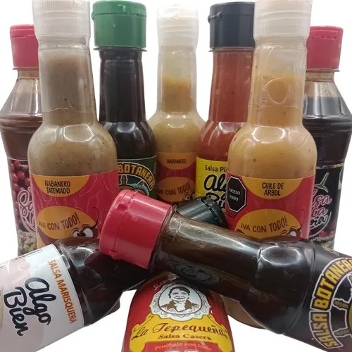 Salsas Marisqueras, Habaneras, Negras, Chiltepín. 10 Pzas Meses sin