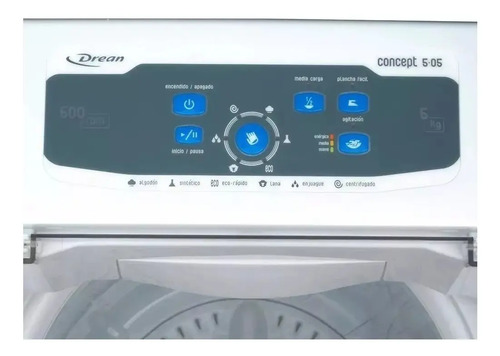 Lavarropas Automático Drean Concept 5.05 Blanco 5Kg 220 V | Mercadolibre
