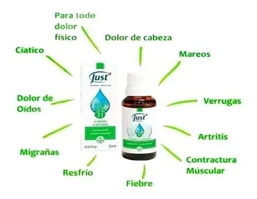 Oleo 31 Swiss Just 10ml Para Tensiones Migranas Cleovigli