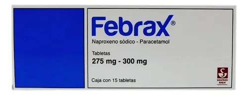 Febrax Naproxeno - Paracetamol Con 15 Tabletas | Envío gratis