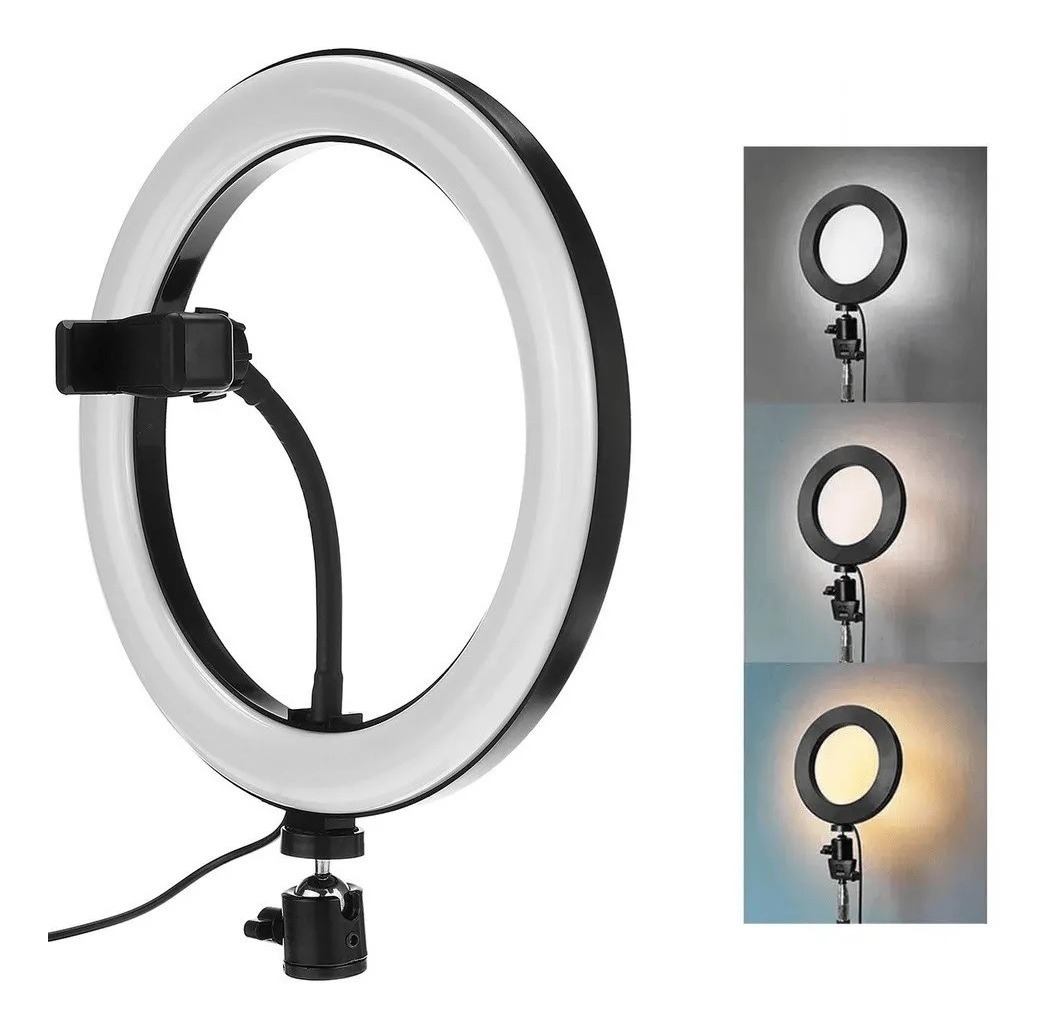 Luminária Ring Light Led 10 Polegada Com Tripé 15cm MercadoLivre