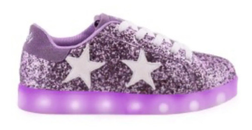 Zapatillas Footy Luces Led Carga Usb Brillos Y Estrellas | Envío Gratis