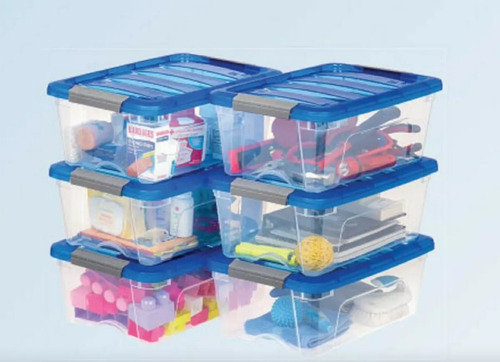Cajas Organizadoras Almacenamiento Plástico Apilables 12.2 L | Envío Gratis