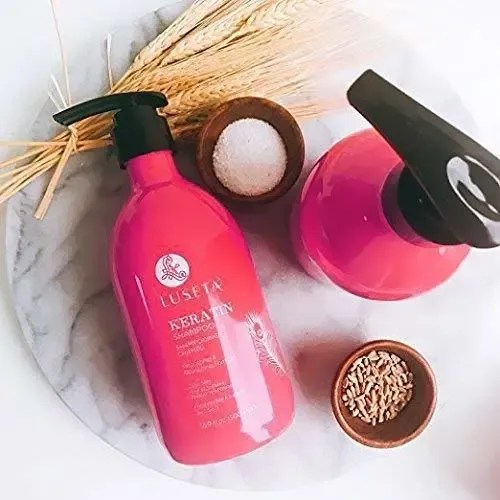 Luseta Keratin Smooth Shampoo Set Acondicionador, Para Cab Meses
