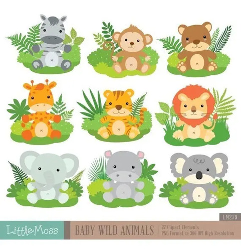 Animalitos De La Selva 2 Png | Mercadolibre
