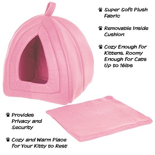 Cama Para Mascotas De Gatos Iglú Carpa Cubierta Cerrada Cer Mercado Libre