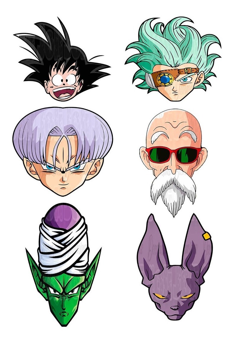 20 Mascara Dragon Ball Piccolo Cell Goku Freezer Roshi Bills MercadoLibre