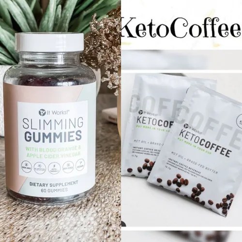 Keto Coffee + Skny Gummies It Works (café + Gomitas) Cetogen Meses