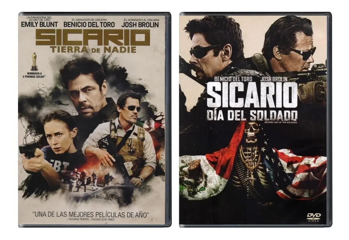 Sicario Tierra Nadie + Sicario Dia Soldado Pelicula Dvd Meses sin