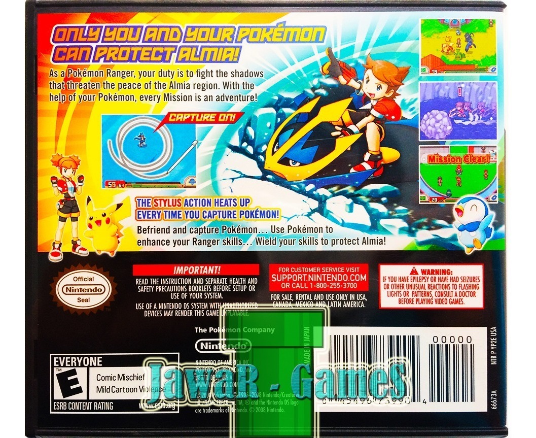Pokemon Ranger Shadows Of Almia Nuevo Nintendo Ds & 3ds Mercado Libre