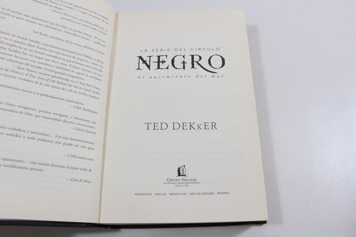 Negro El Nacimiento Del Mal Ted Dekker Mercado Libre