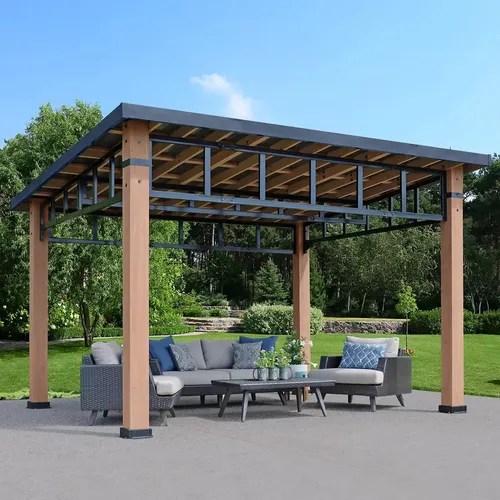Gazebo Pérgola De Madera Para Fiestas/ranchos/casa Cuotas sin interés